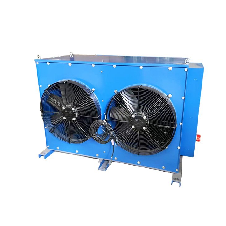 Blue Cabinet Type Condenser | 2-Fan Side Discharge Air-Cooled Unit With Extended Header Box